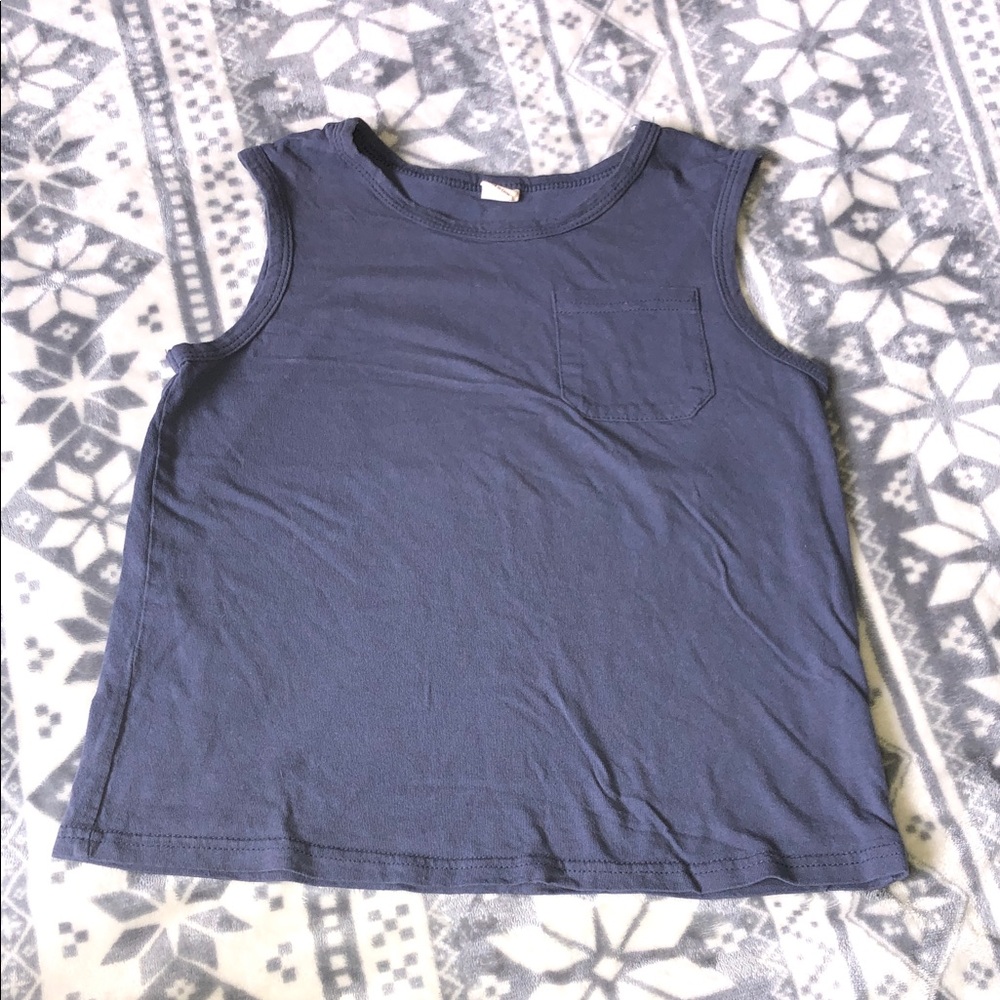 SHEIN Kids Navy Pocket Tank Top